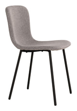 Halden Dining chair, light gray with black legs