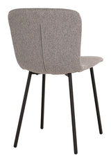 Halden Dining chair, light gray with black legs