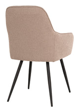 Harbo Dining chair, Bouclé, Beige with black legs