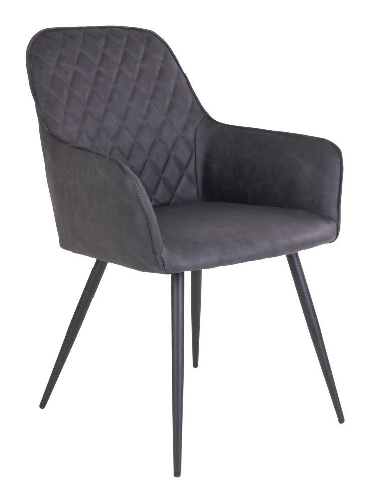 Harbo Dining chair, dark gray PU