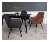 Harbo Dining chair, dark gray PU