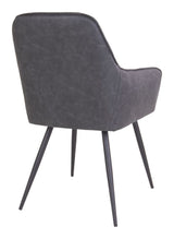 Harbo Dining chair, dark gray PU