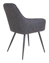 Harbo Dining chair, dark gray PU