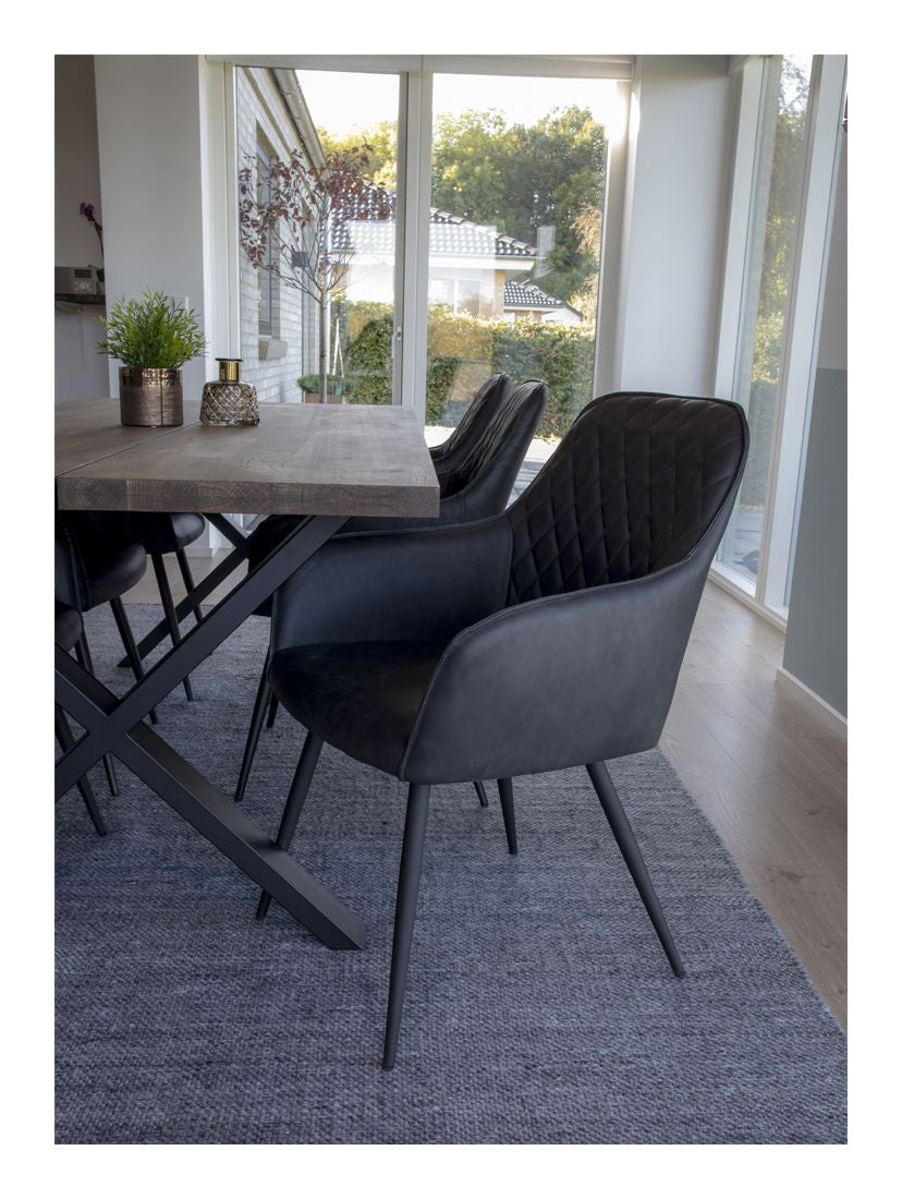 Harbo Dining chair, dark gray PU