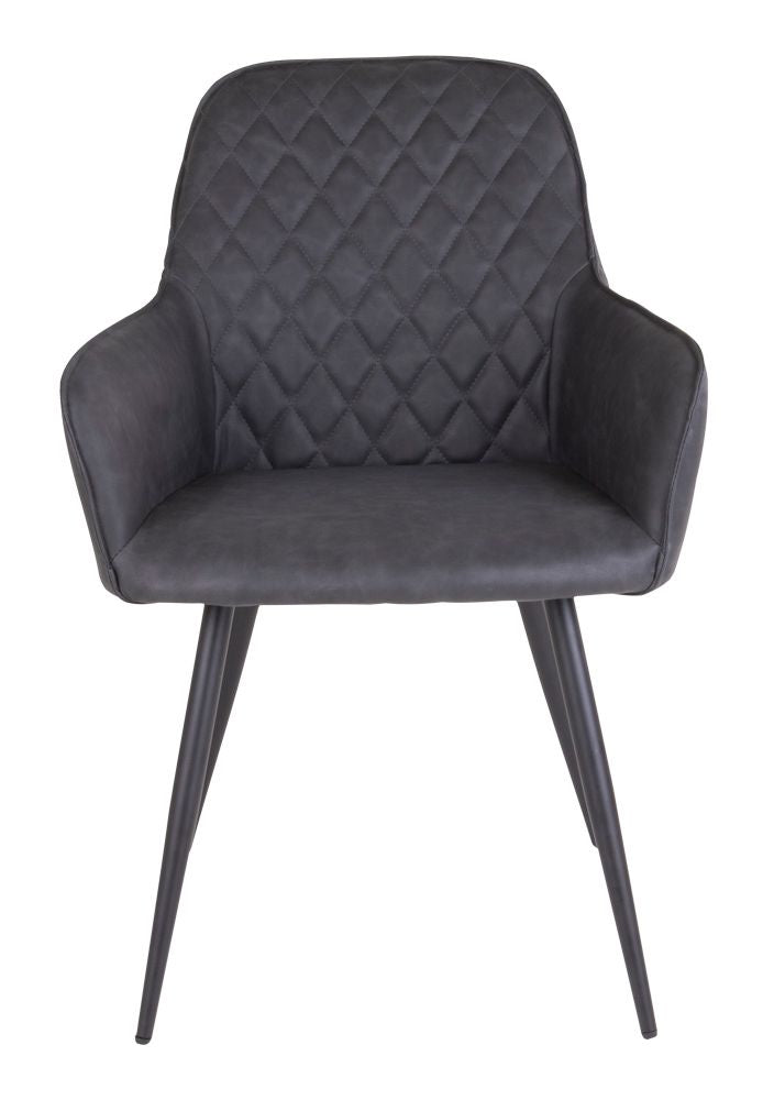 Harbo Dining chair, dark gray PU