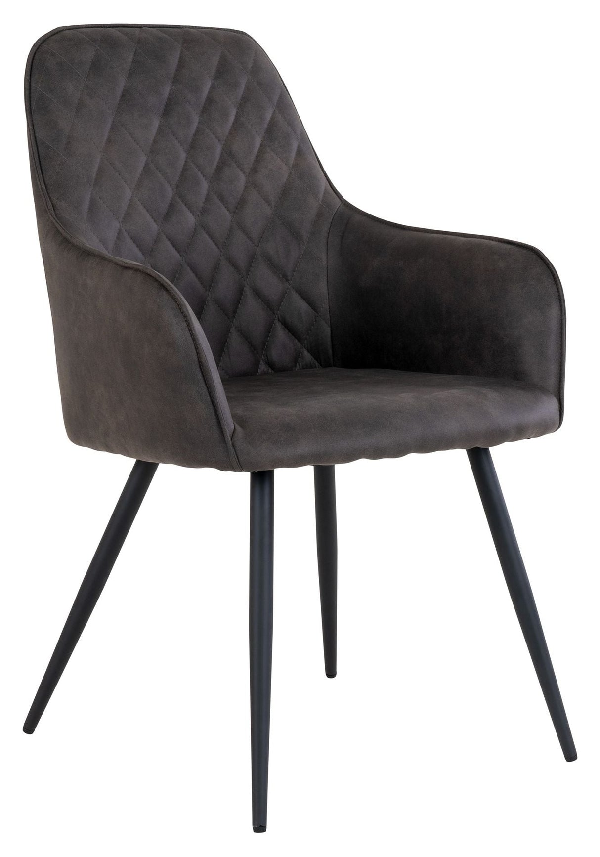 Harbo Dining chair, Dark gray microfiber