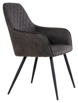 Harbo Dining chair, Dark gray microfiber