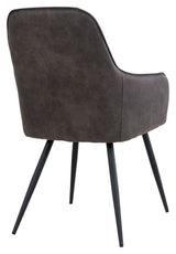 Harbo Dining chair, Dark gray microfiber