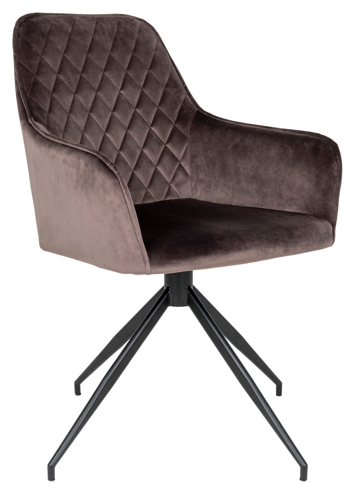 Harbo Dining chair with swivel foot, Mushroom Velour