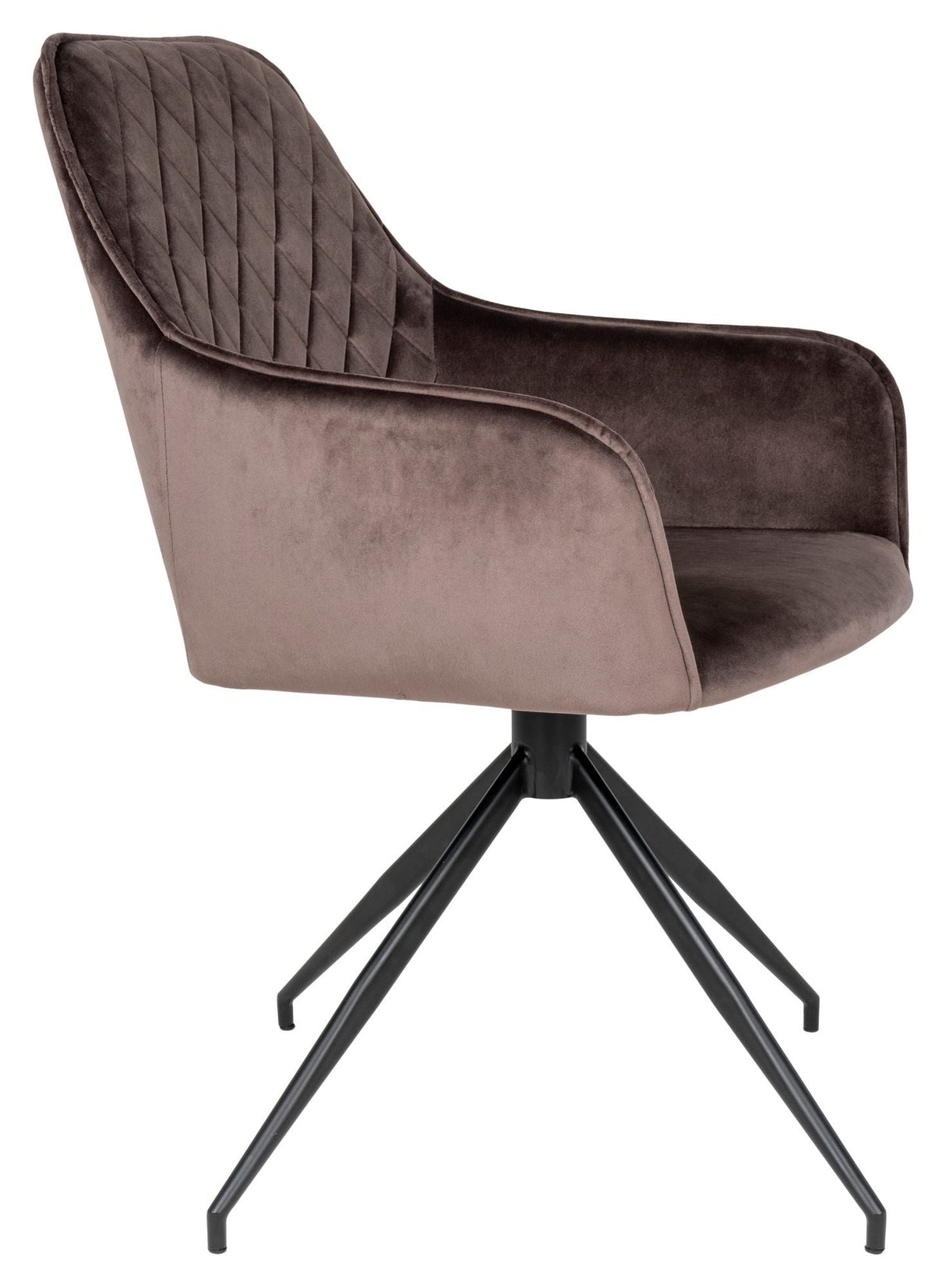 Harbo Dining chair with swivel foot, Mushroom Velour