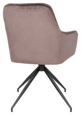 Harbo Dining chair with swivel foot, Mushroom Velour