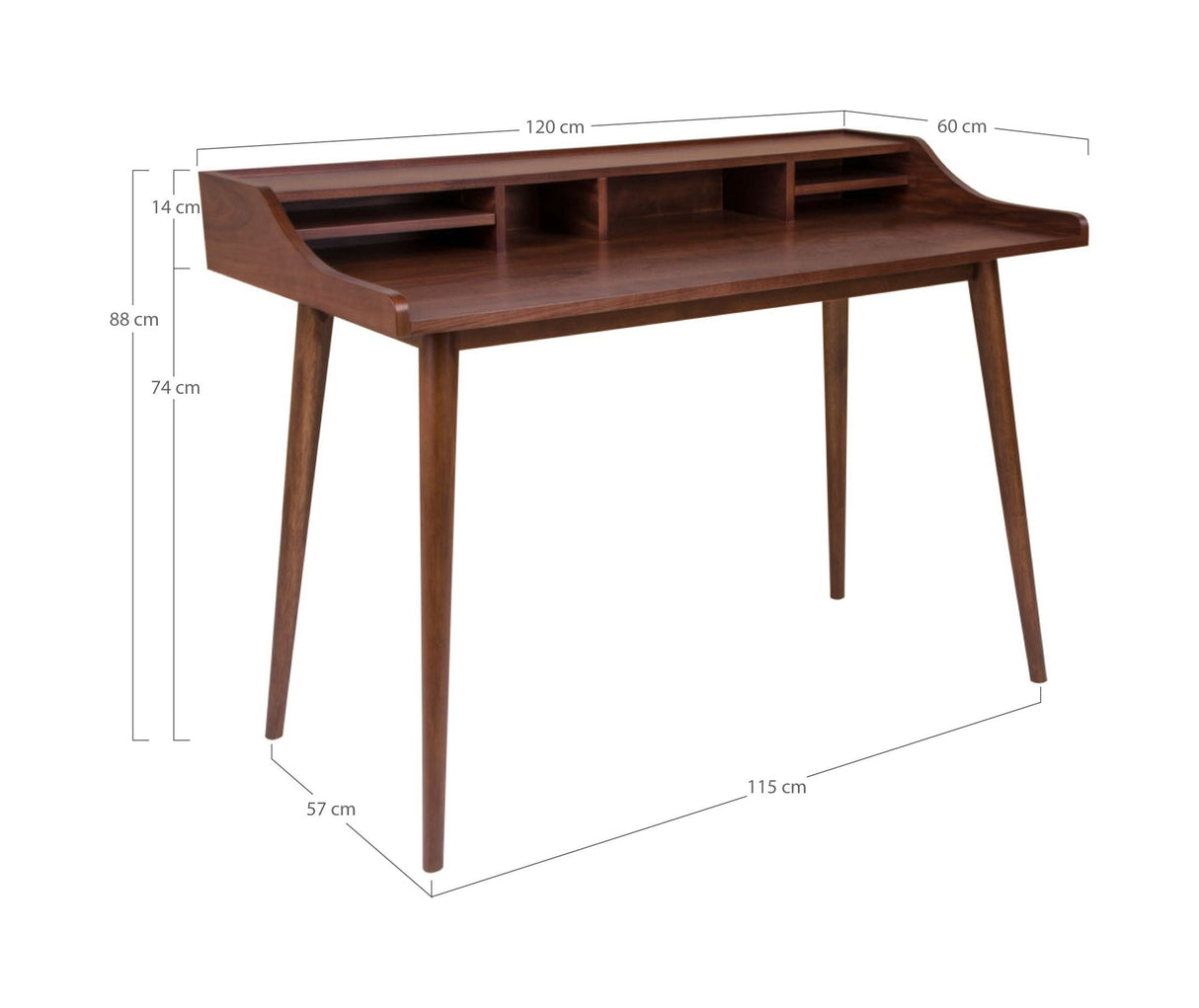 Hellerup Desk in walnut veneer