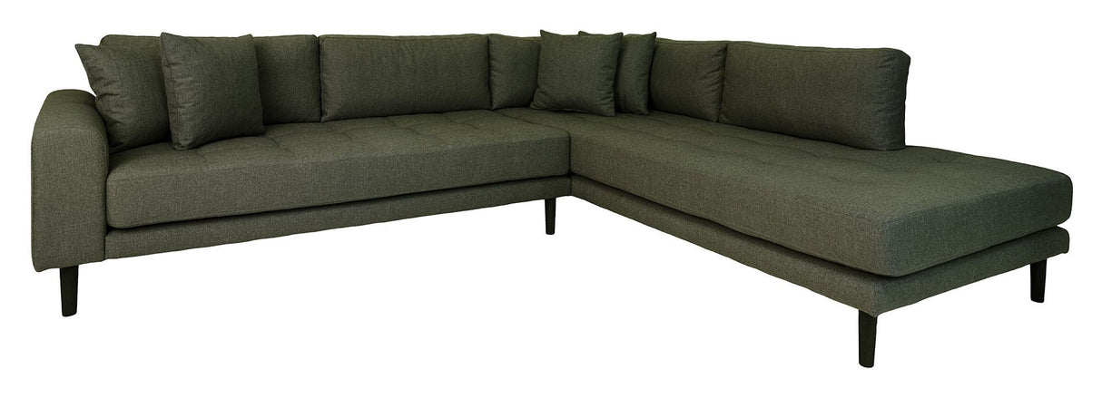 Lido Corner sofa open end, right facing, Olive green