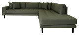 Lido Corner sofa open end, right facing, Olive green