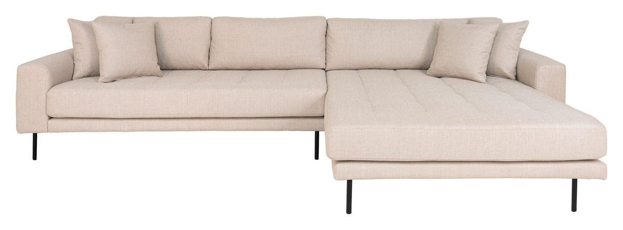 Lido Lounge Sofa with 4 pillows, right facing, Beige