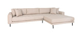 Lido Lounge Sofa with 4 pillows, right facing, Beige