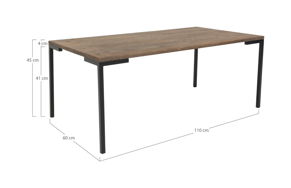 Lugano Coffee Table, Smoked Oiled Oak, 110x60