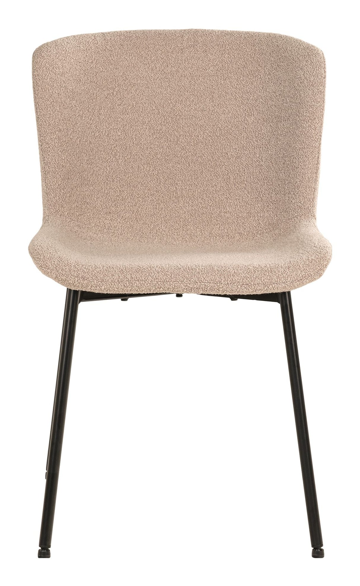 Maceda Dining chair, Bouclé, Beie with black legs