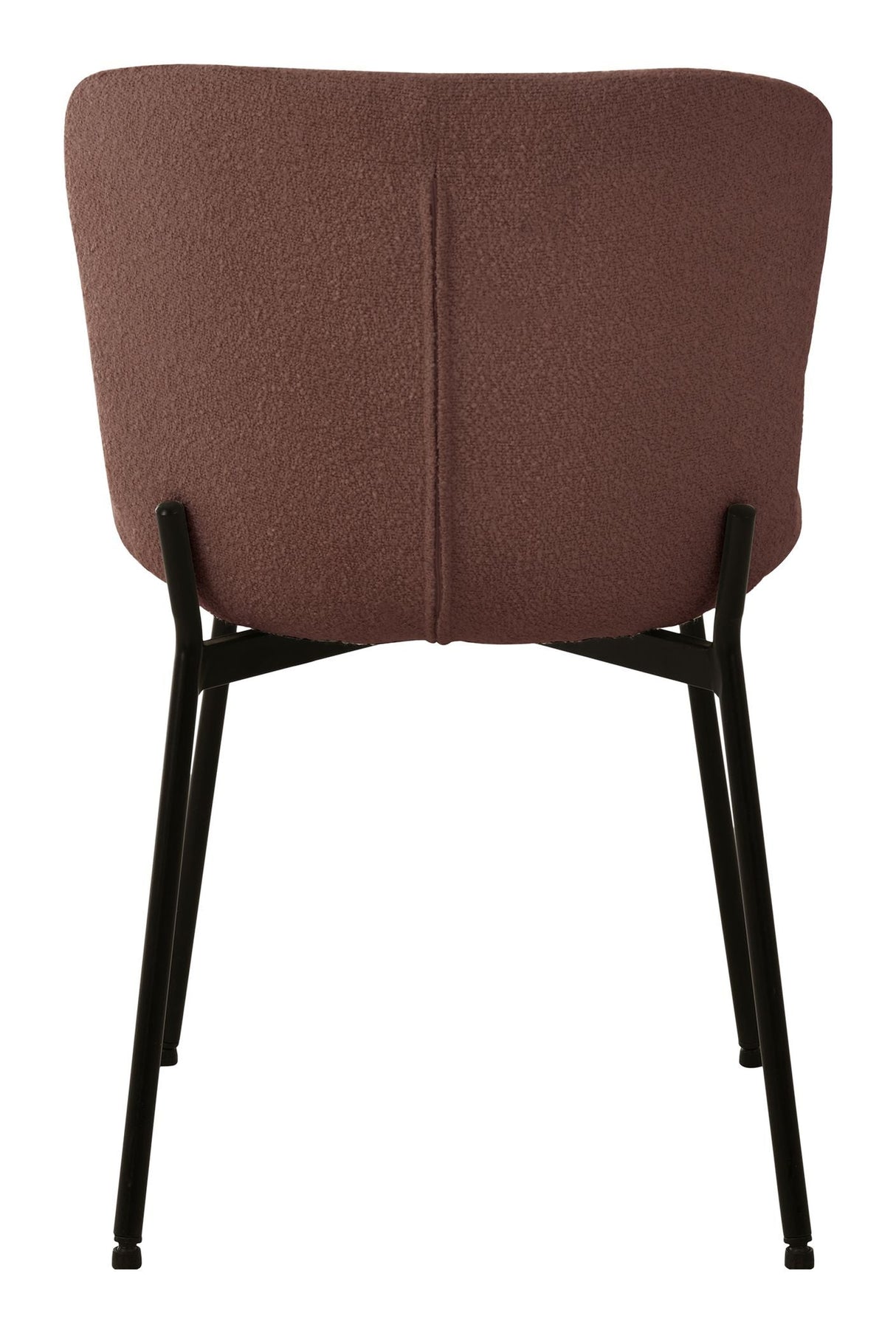 Maceda Dining chair, Bouclé, Rust with black legs