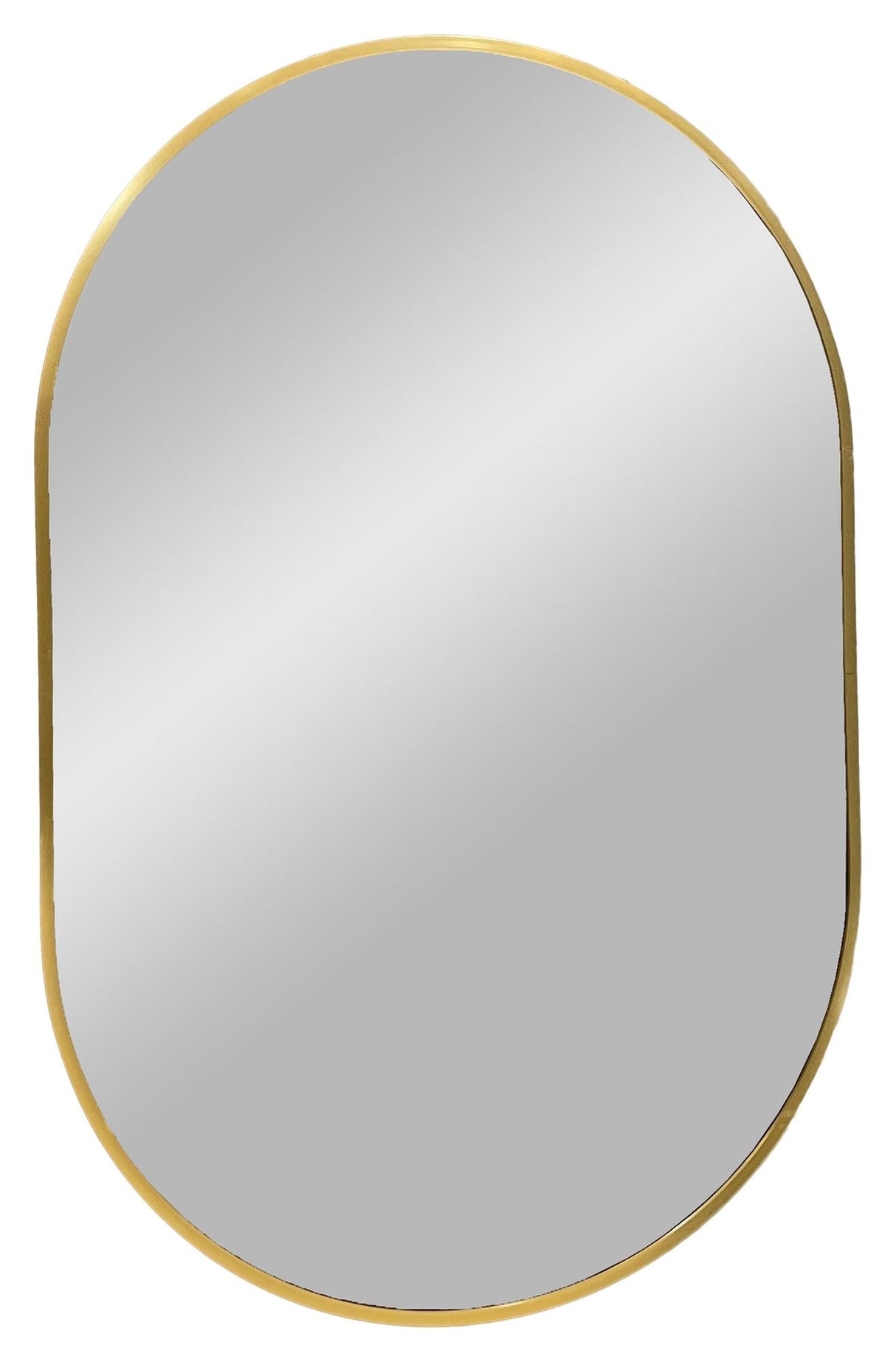 Madrid Oval mirror 50x80, frame in brass look