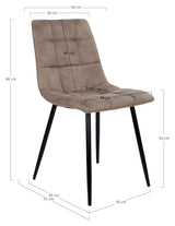 Middelfart Dining chair with microfiber, Light brown