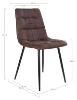 Middelfart Dining chair with microfiber, Dark brown