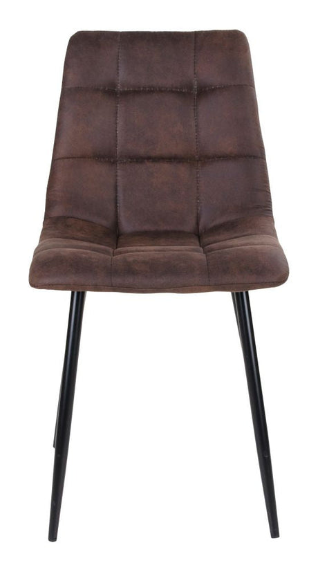 Middelfart Dining chair with microfiber, Dark brown