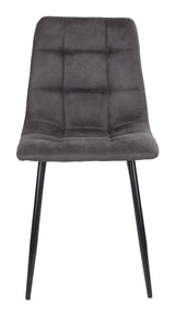 Middelfart Dining chair with microfiber, Dark gray