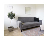 Milton Sofa bed, dark gray with birch legs