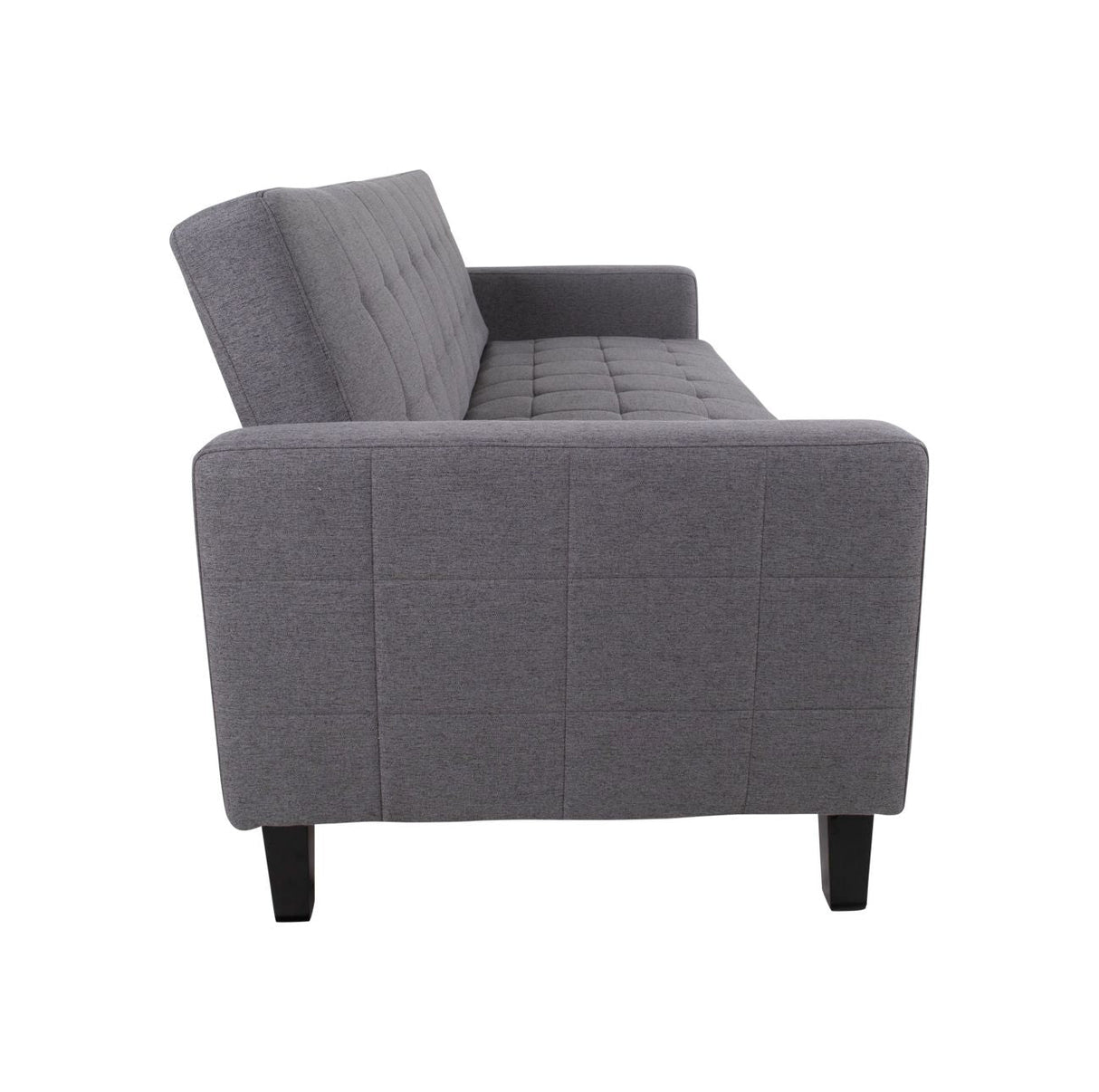 Milton Sofa bed, dark gray with birch legs