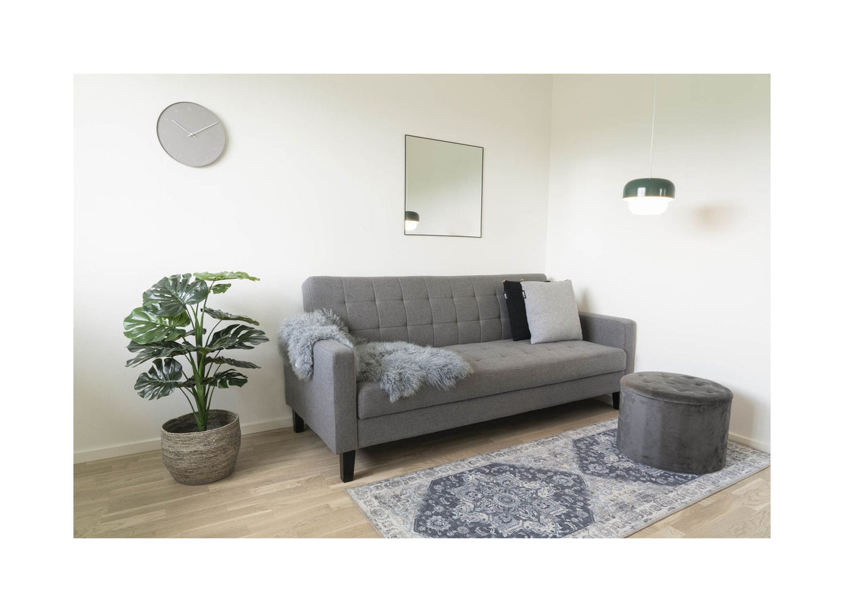 Milton Sofa bed, dark gray with birch legs