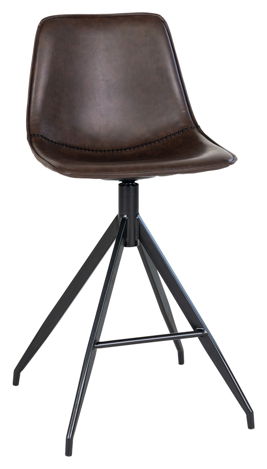 Monaco Bar stool, Brown leather