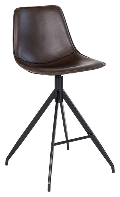 Monaco Bar stool, Brown leather