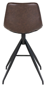 Monaco Bar stool, Brown leather