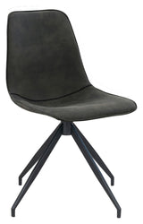 Monaco Dining chair with swivel foot, Gray microfiber