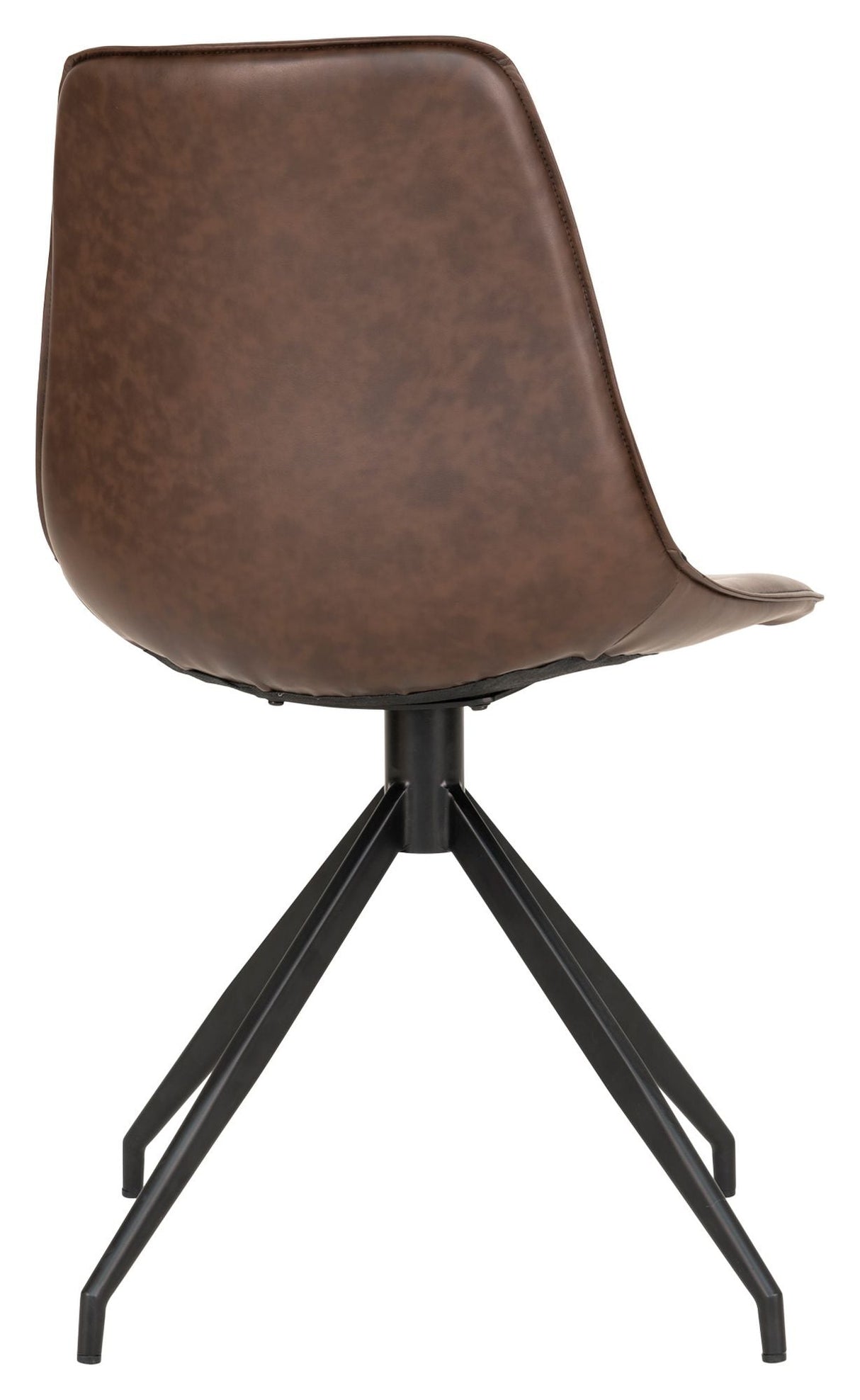 Monaco Dining chair with swivel foot, Dark brown PU