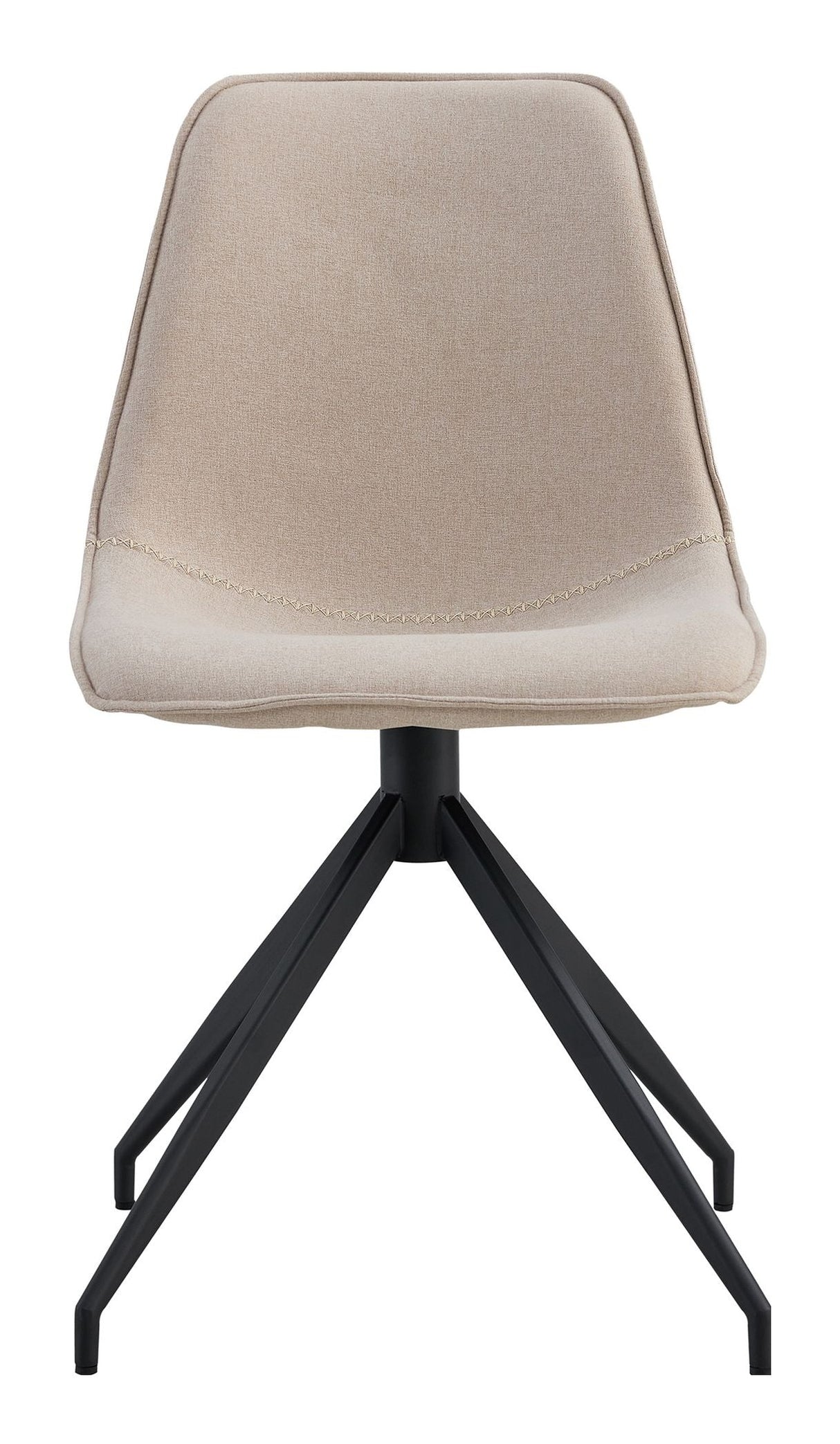 Monaco Dining chair with turntable and black legs, Sand