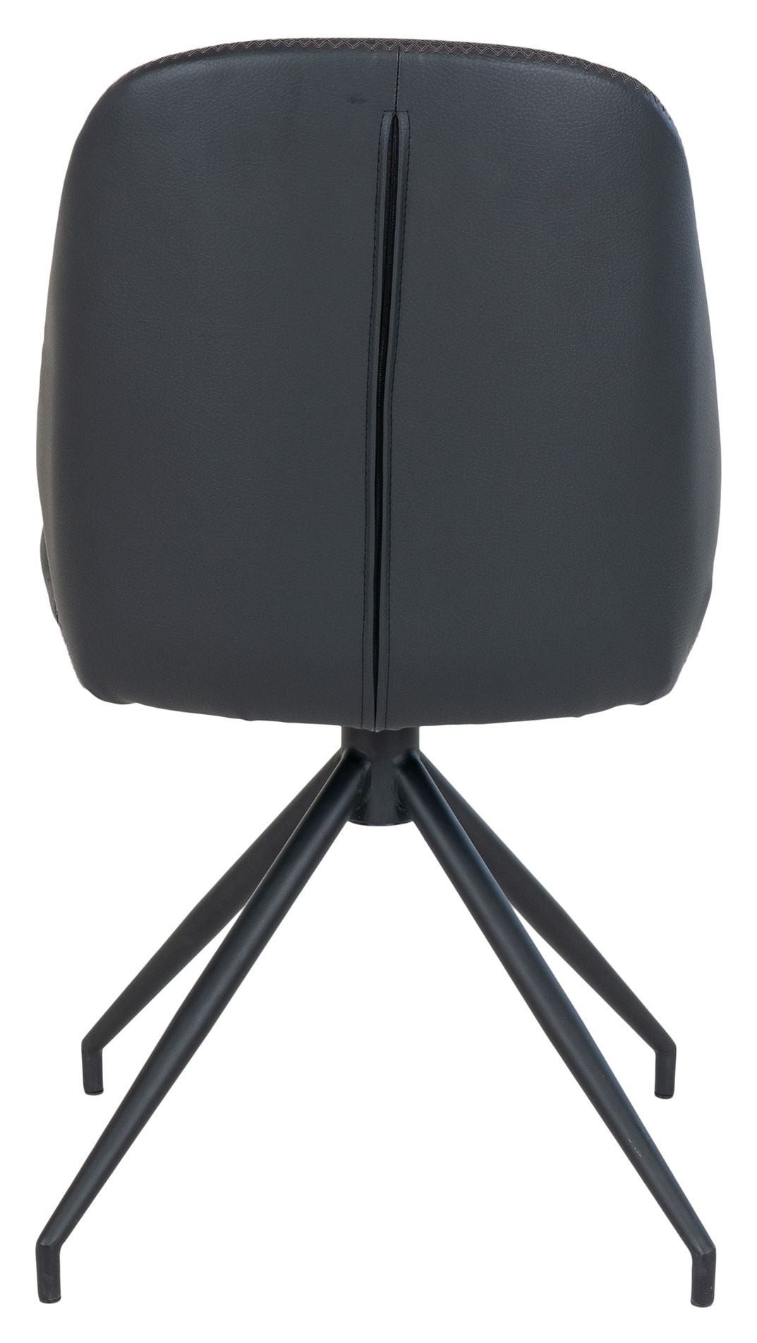 Monte Dining chair with swivel foot, Black PU leather