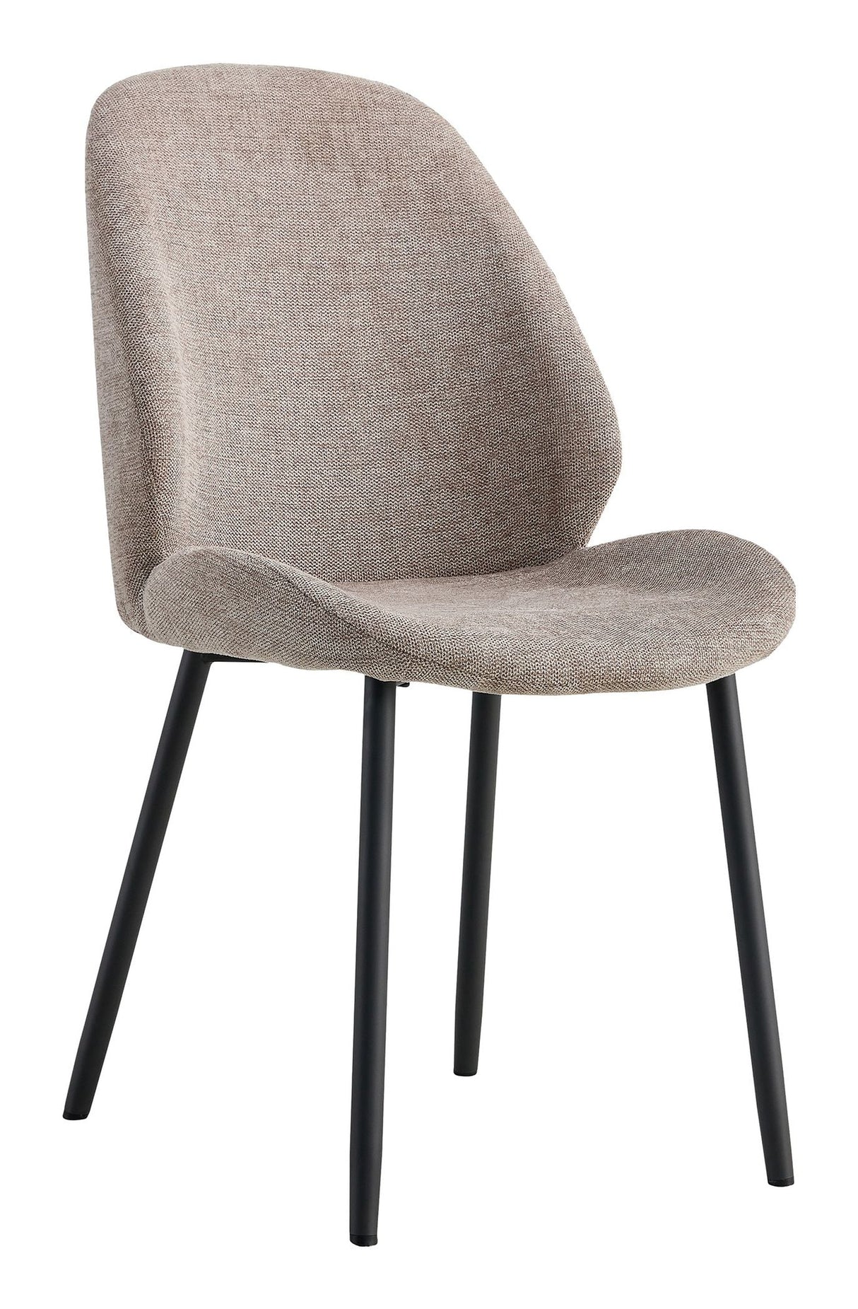 Monte Dining chair with black legs, Stone