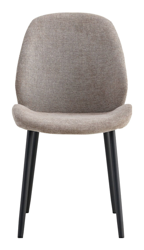 Monte Dining chair with black legs, Stone