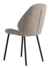 Monte Dining chair with black legs, Stone