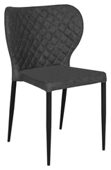 Pisa Dining chair, Dark gray leatherette