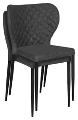 Pisa Dining chair, Dark gray leatherette