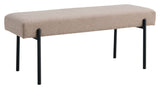 Swindon Bench 100x36x42.5, Stone w. black legs