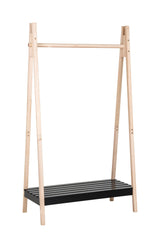 Turin Clothes rack, Natural wood/black