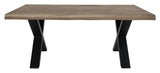 Toulon Coffee table with wavy edge, Smoked oiled Oak, 120x70