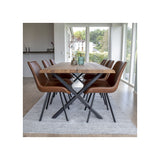 Toulon Dining table in oiled oak with wavy edge 200x95