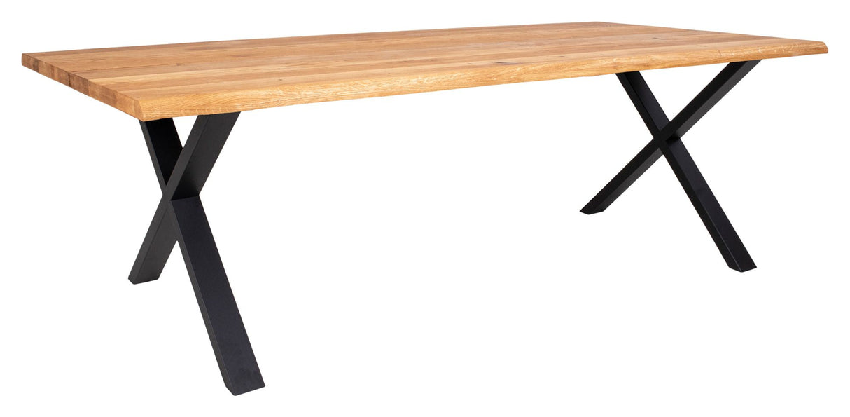 Toulon Dining table with corrugated edge, Oiled Oak, 240x95