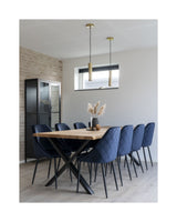 Toulon Dining table with corrugated edge, Oiled Oak, 240x95