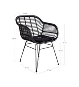 Trieste Garden Chair, Black Polyrattan